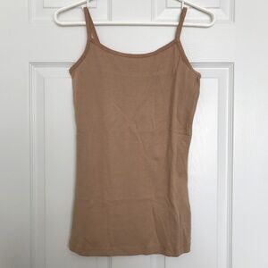NWOT Majora Essentials Camel Brown M Scoop Neck Cami Tank Top